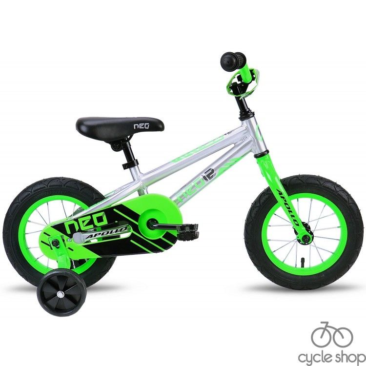 Велосипед 12" Apollo Neo boys салатовый / черный 2021