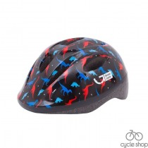 Шлем детский Green Cycle Dino черный / красный / синий лак